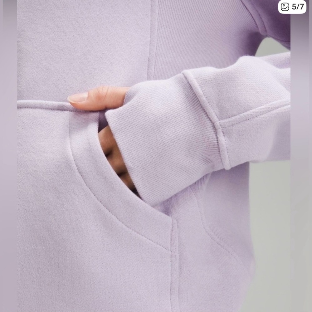 Lululemon Scuba Oversized Funnel-neck Half Zip Long Lilac Ether XS/S - Picture 5 of 14